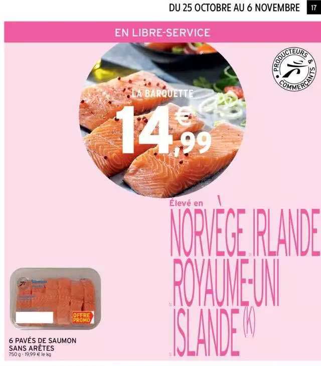 6 Pavés De Saumon Sans Arêtes