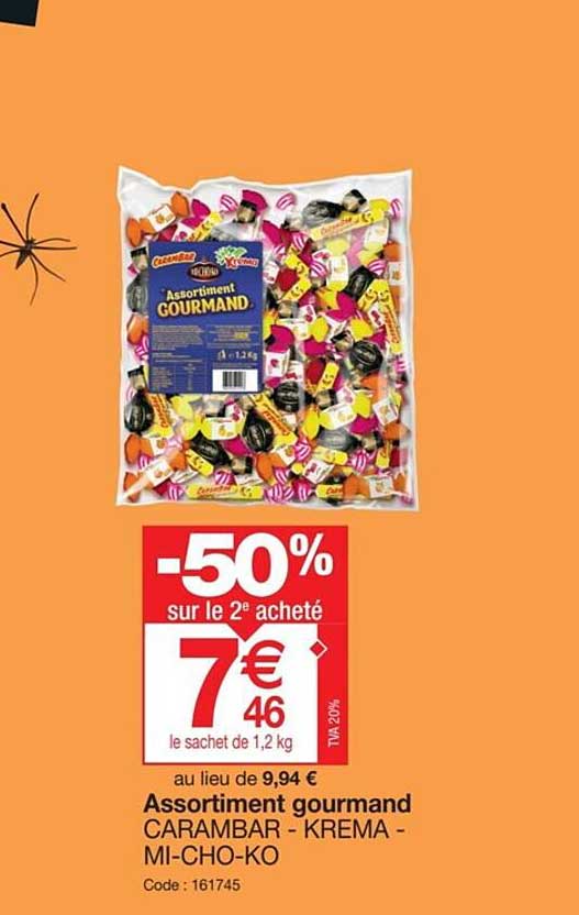 assortiment gourmand carambar - krema - mi-cho-ko