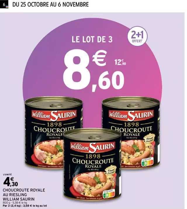 choucroute royale au riesling william saurin