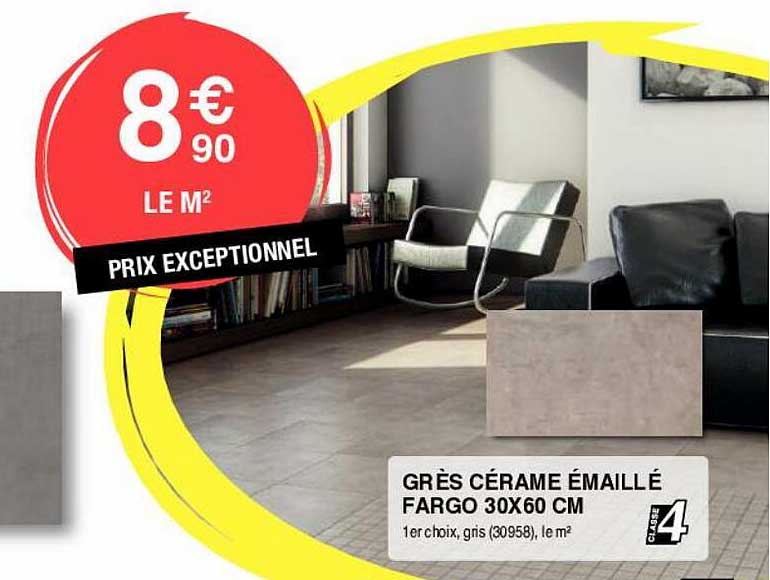 grès cérame émaillé fargo 30x60 cm