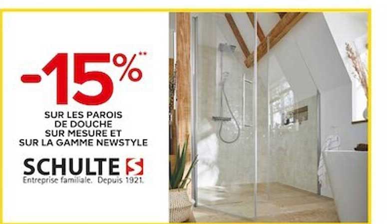 les parois de douche sur mesure et la gamme newstyle schulte