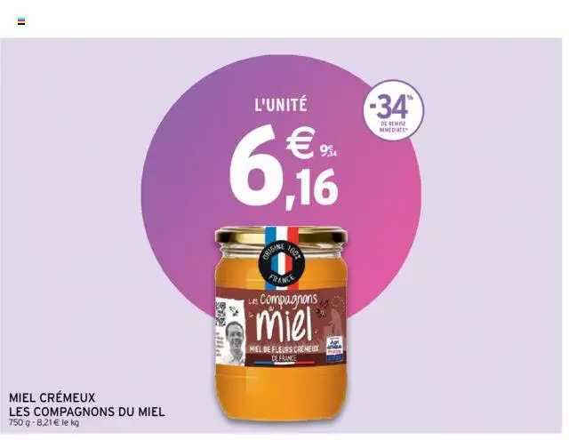 miel crémeux les compagnons du miel