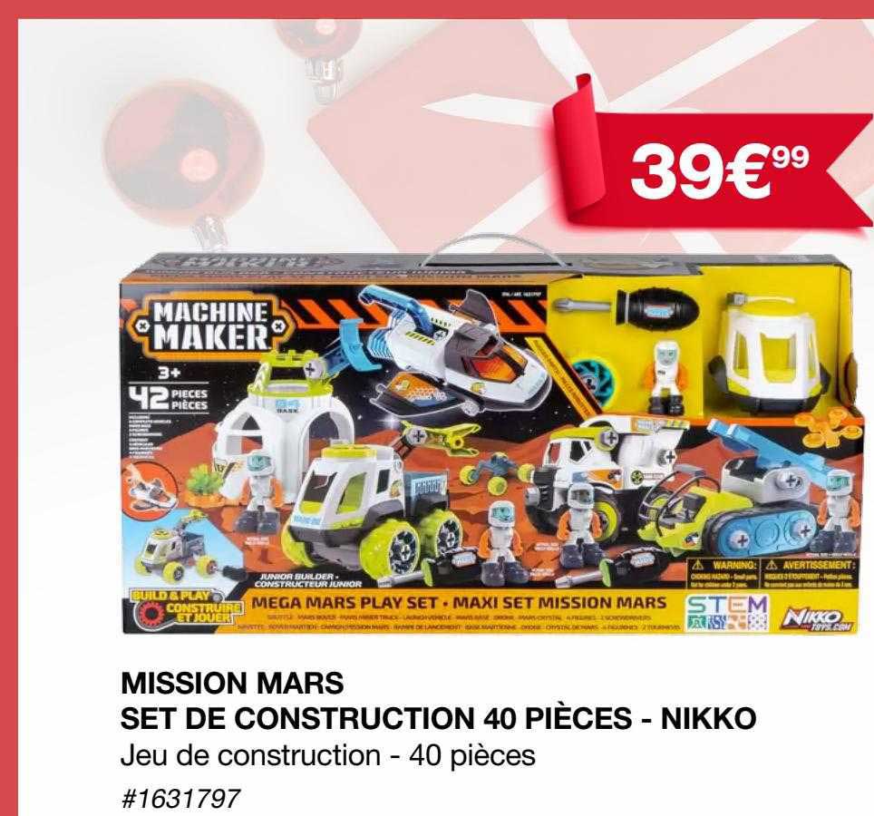 Mission Mars Set De Construction 40 Pièces - Nikko