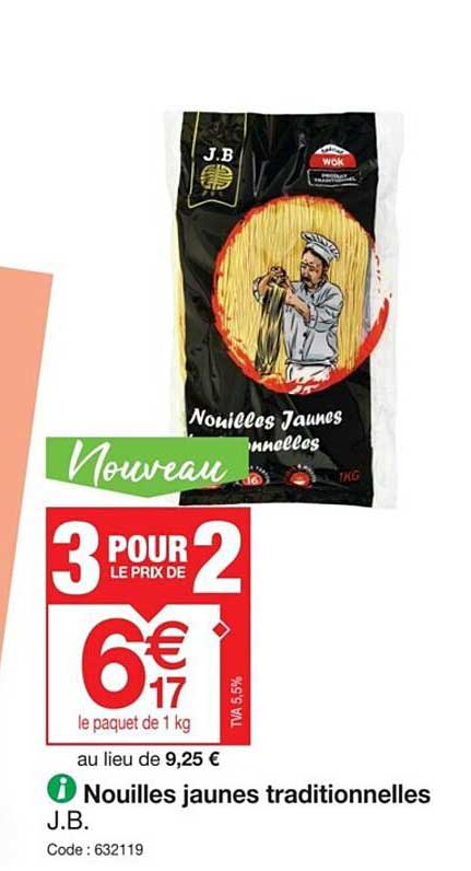 nouilles jaunes traditionnelles j.b.