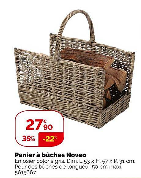 panier à bûches noveo