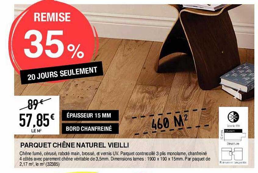 parquet chêne naturel vieilli
