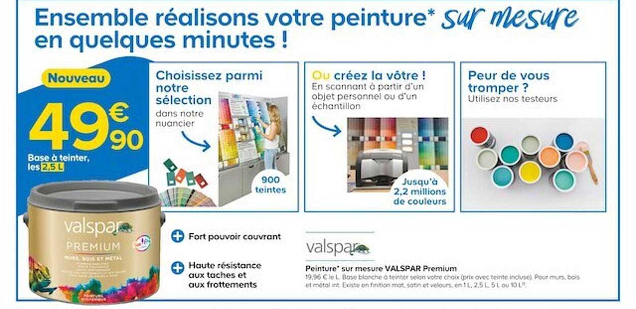 peinture sur mesure valspar premium