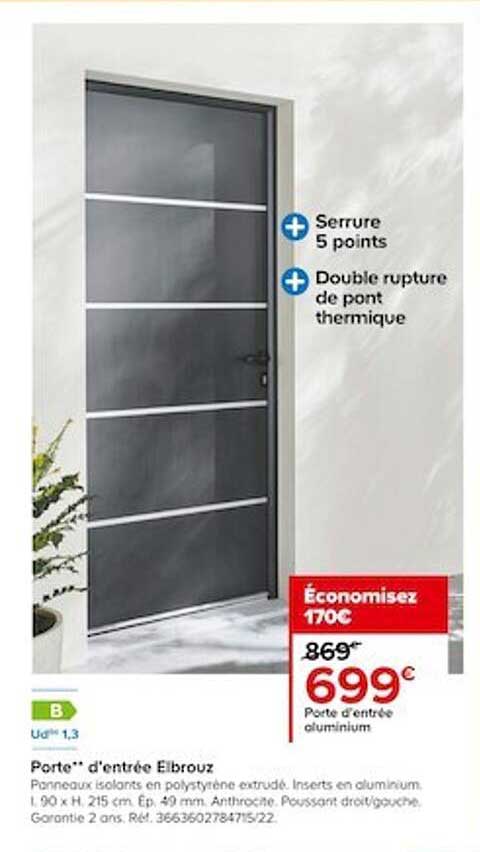 porte d'entrée aluminium eilbrouz