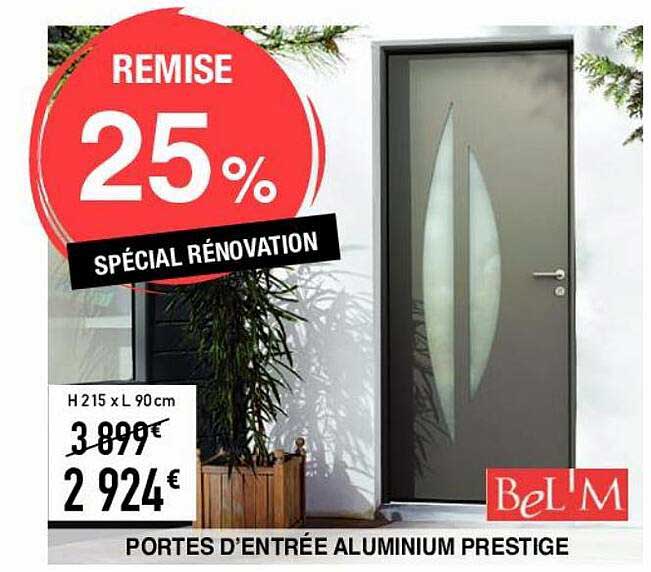 portes d'entrée aluminium prestige