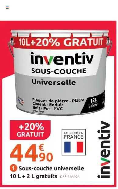 sous-couche universelle 10l + 2l gratuits inventiv