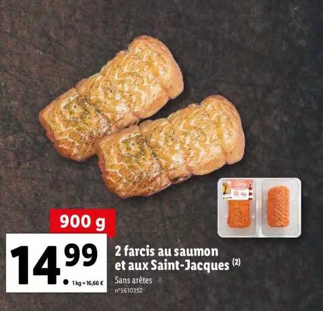 2 farcis au saumon et aux saint-jacques