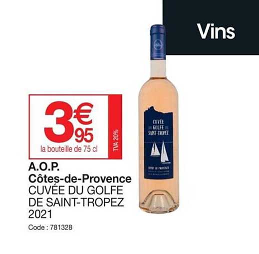 a.o.p. côtes-de-provence cuvée du golfe de saint-tropez 2021