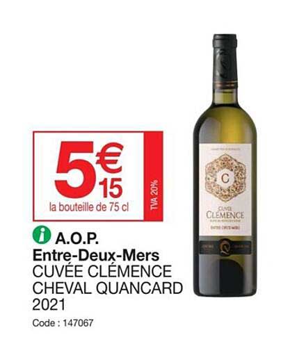 a.o.p. entre-deux-mers cuvée clémence cheval quancard 2021