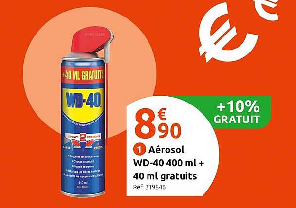 aérosol wd-40 400ml + 40ml gratuits