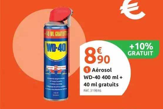 aérosol wd-40 400ml + 40ml gratuits