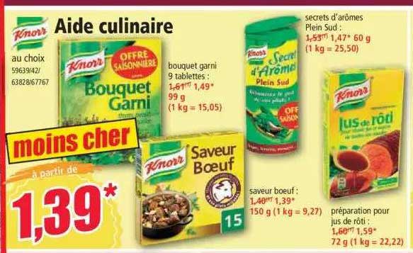 aide culinaire knorr