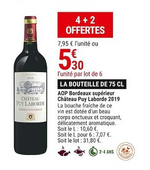 aop bordeaux supérieur château puy laborde 2019