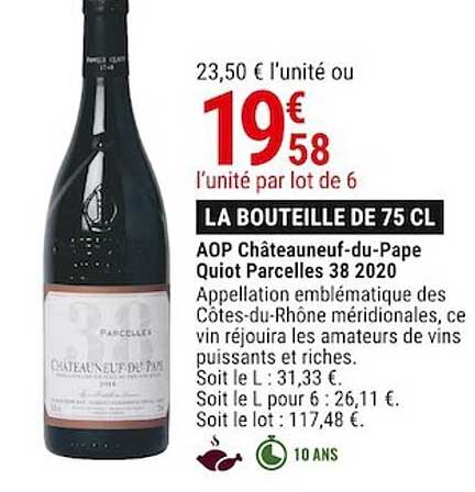 aop châteauneuf-du-pape quiot parcelles 38 2020