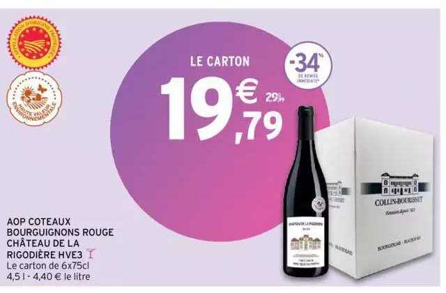 aop côteaux bourguignons rouge château de la rigodière hve3