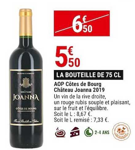 aop côtes de bourg château joanna 2019