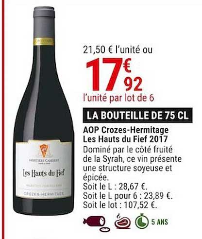 aop crozes-hermitage les hauts du fief 2017
