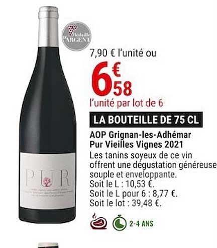 aop grignan-les-adhémar pur vieilles vignes 2021