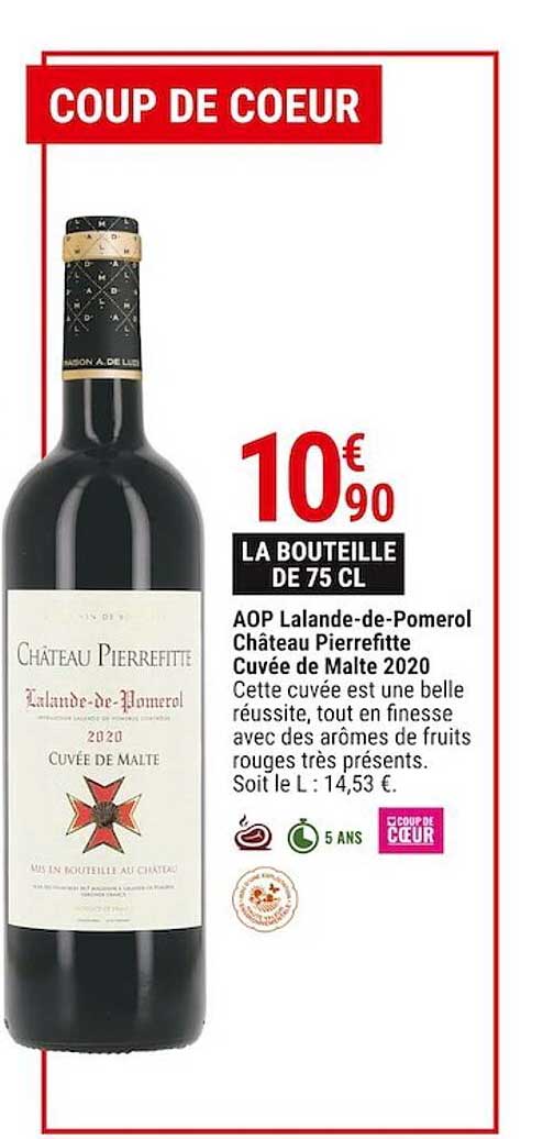 aop lalande-de-pomerol château pierrefitte cuvée de malte 2020