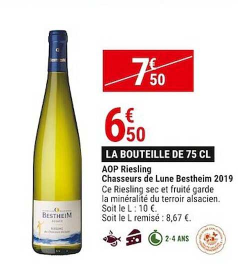 aop riesling chasseurs de lune bestheim 2019