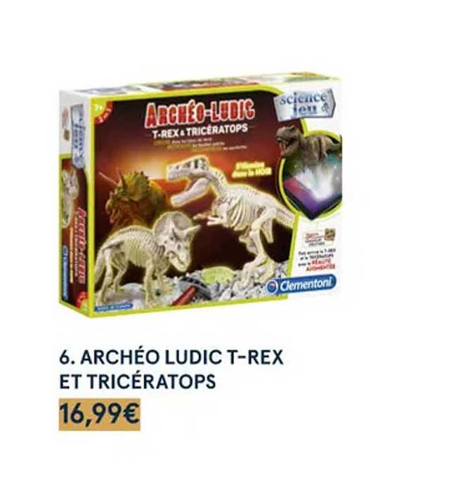archéo ludic t-rex et tricératops
