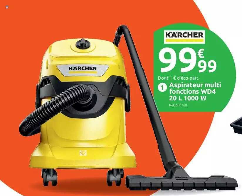 aspirateur multi fonctions wd4 20l 1000 w kärcher
