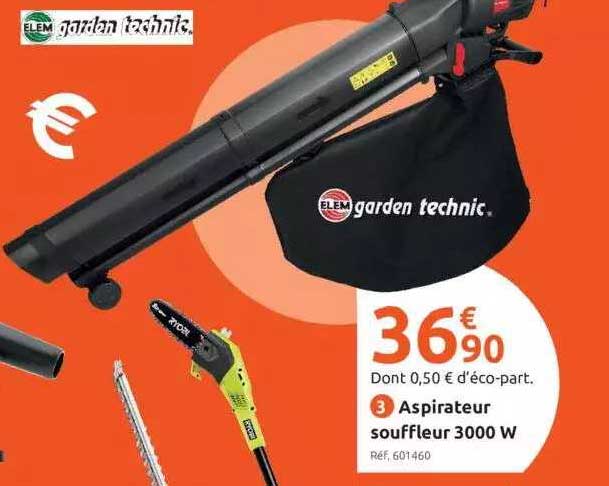 aspirateur souffleur 3000 w elem garden technic