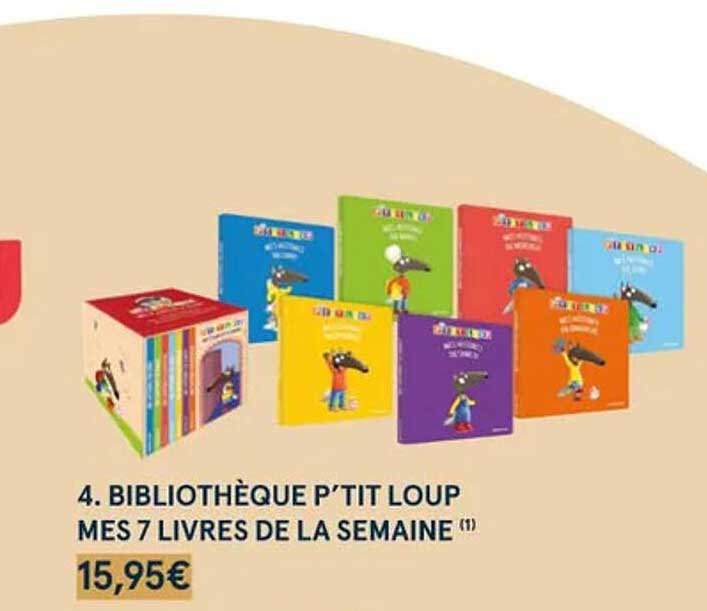 bibliothèque p'tit loup mes 7 livres de la semaine