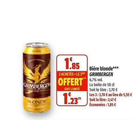 Bière Blonde Grimbergen