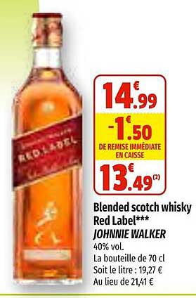 blended scotch whisky red label johnnie walker