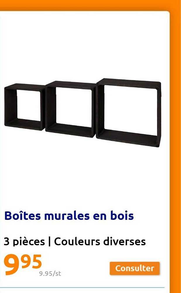 boîtes murales en bois