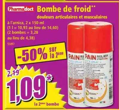 bombe de froid douleurs articulaires et musculaires pharmadoct