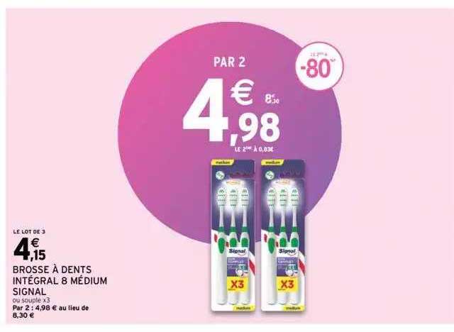Brosse à Dents Intégral 8 Medium Signal