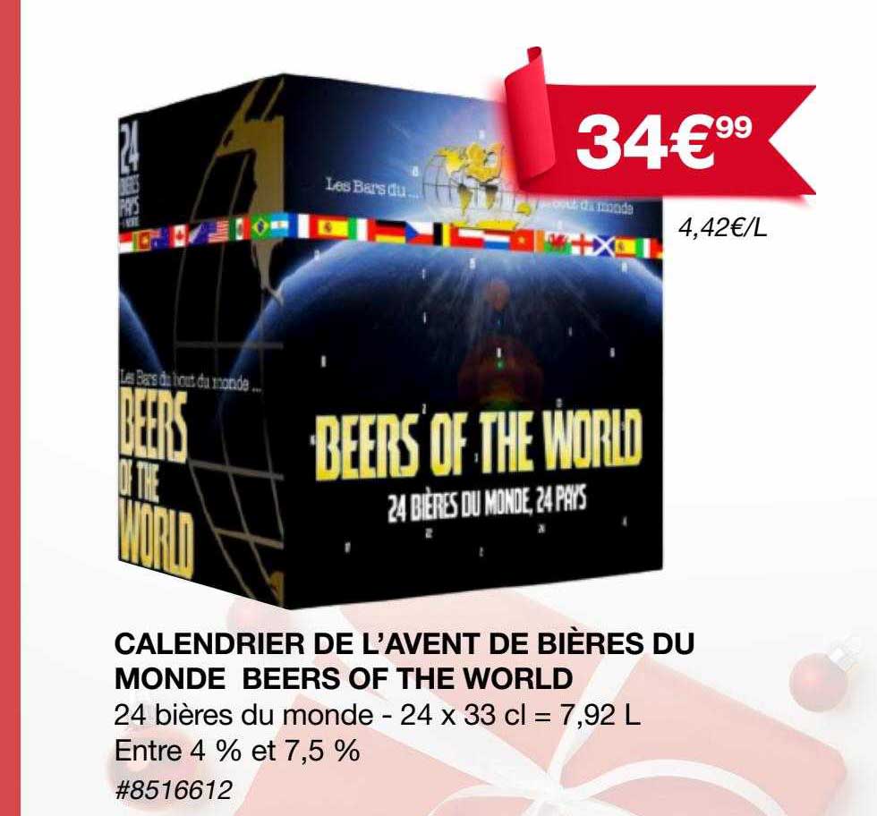calendrier de l'avent de bières du monde beers of the world
