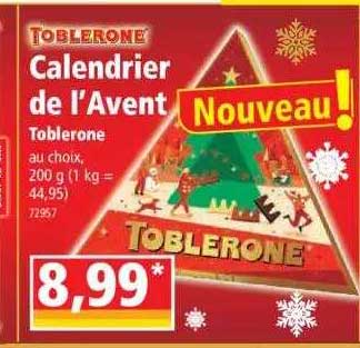 calendrier de l'avent toblerone