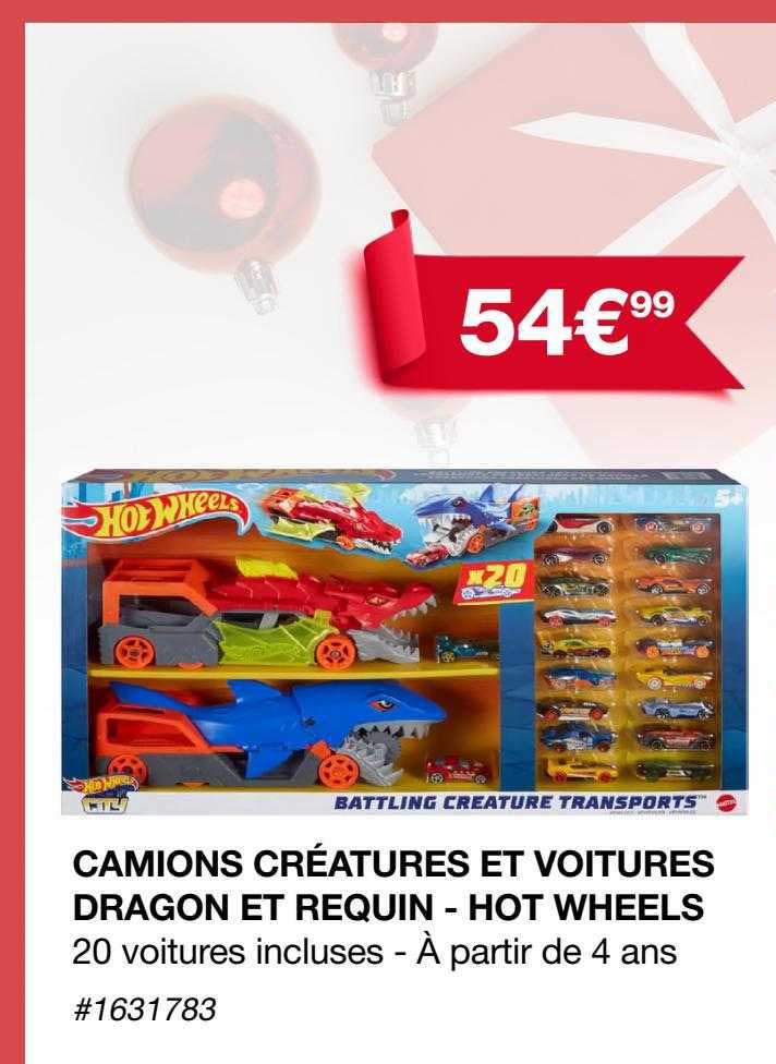 Camions Créatures Et Voitures Dragon Et Requin - Hot Wheels