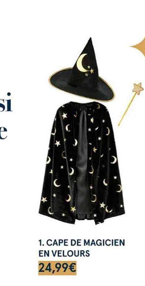 cape de magicien en velours