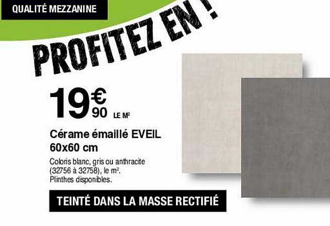 cérame émaillé eveil 60x60 cm