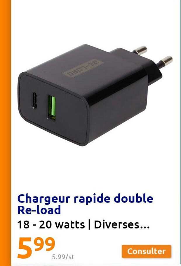 chargeur rapide double re-load
