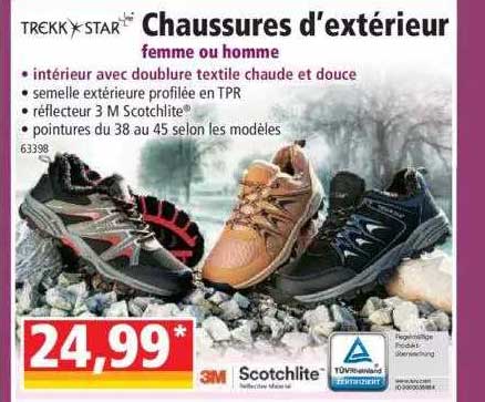 chaussures d'extérieur femme ou homme trekky star