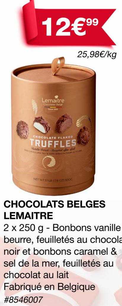 chocolats belges lemaître