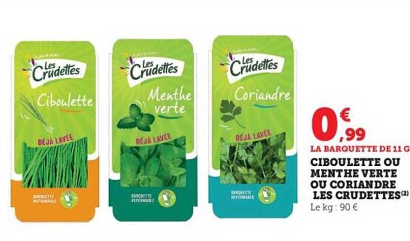 Ciboulette Ou Menthe Verte Ou Coriandre Les Crudettes