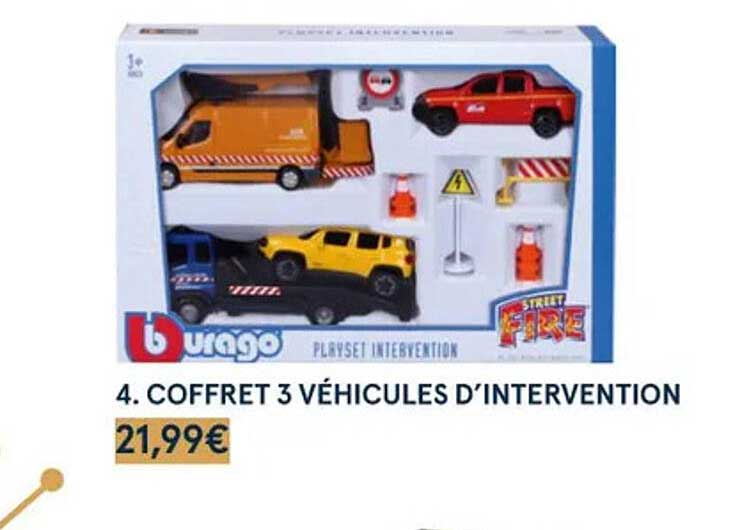 Coffret 3 Véhicules D'intervention