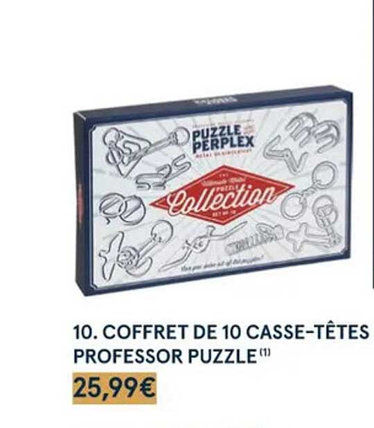coffret de 10 casse-têtes professor puzzle
