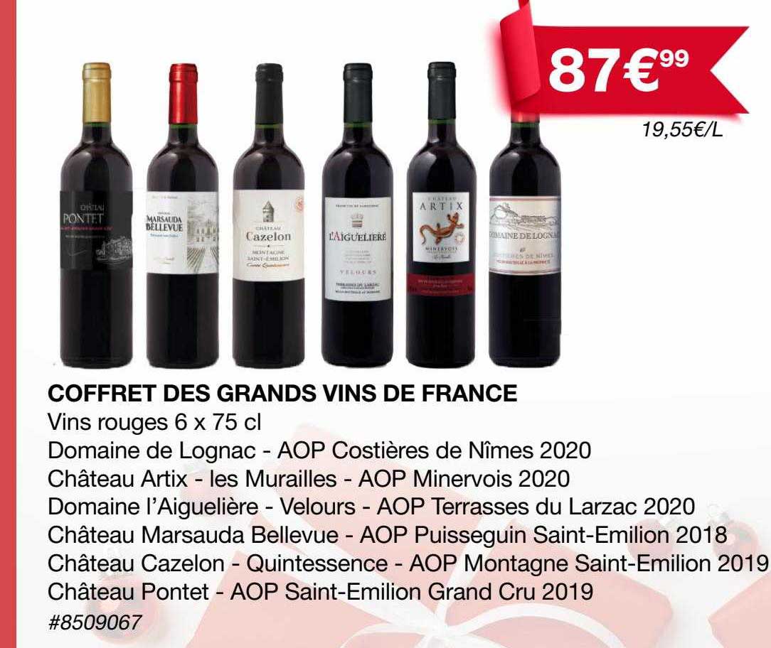 coffret des grands vins de france