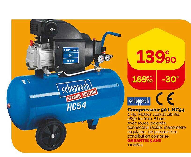 Compresseur 50l Hc54 Scheppach